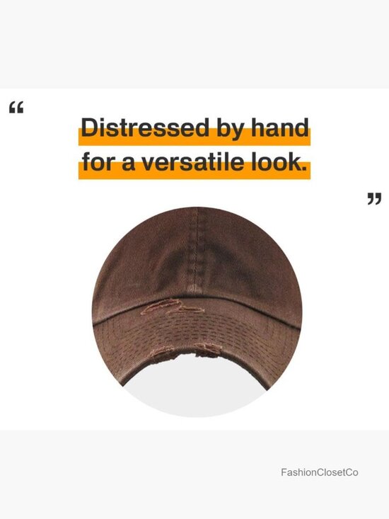 Vintage Washed Distressed Cotton Dad Hat Baseball Cap Adjustable Unisex main image 5